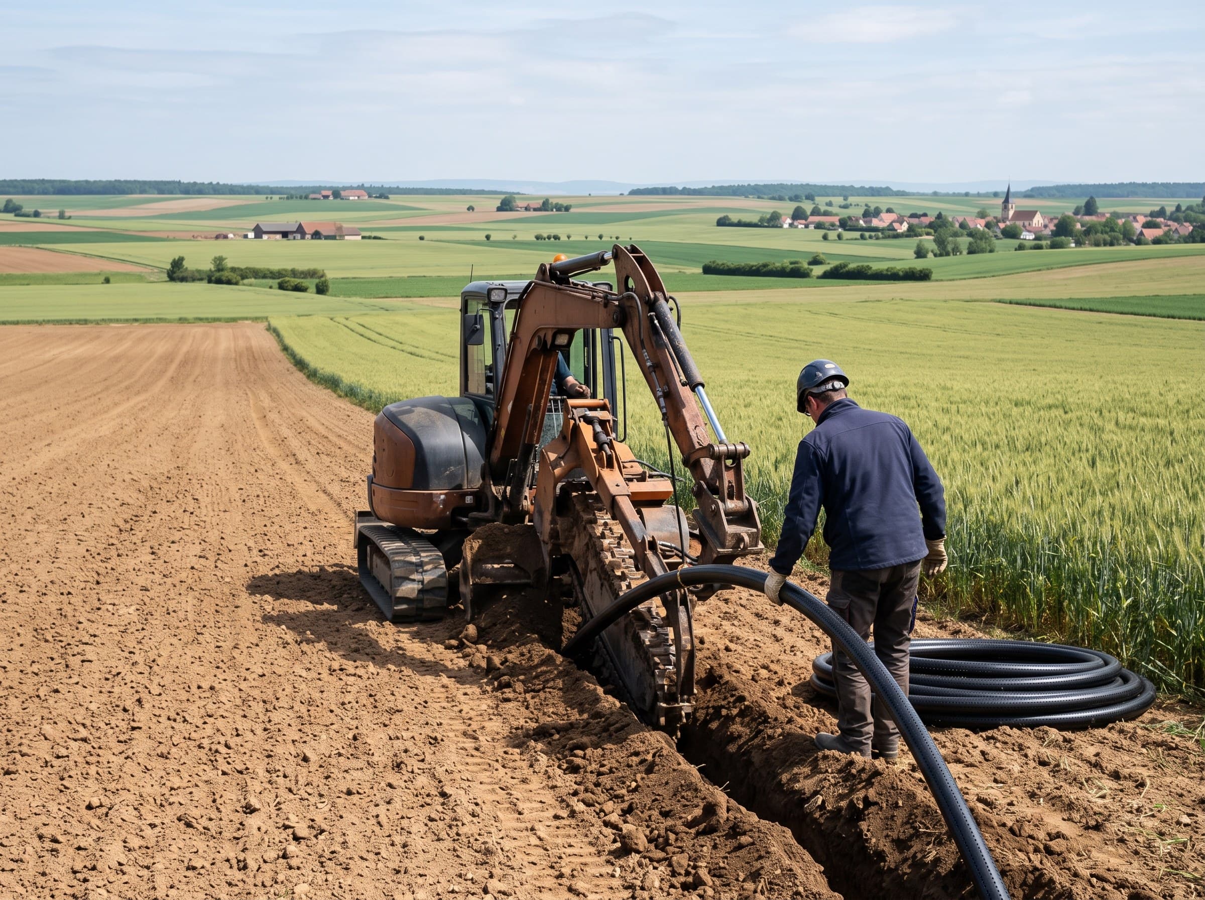 Parcelle de grandes cultures sur le plateau lœssique du Kochersberg près de Truchtersheim